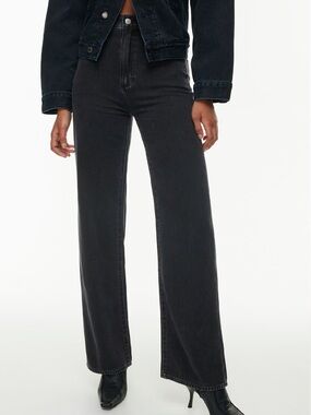 Aritzia black Denim Forum The '90s Winona Hi-Rise Wide Jean 5359